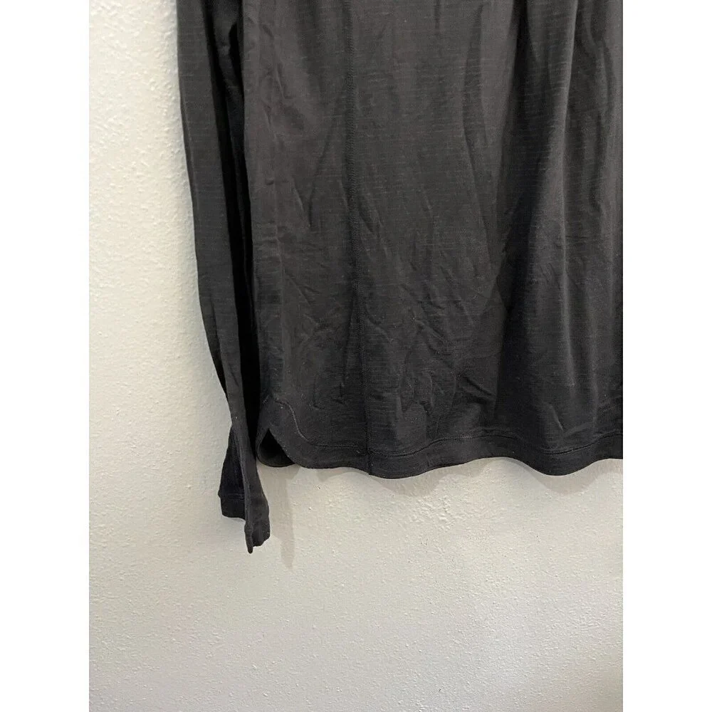 Lululemon Athletica Long Sleeve T Shirt Striped Women 6 Black
